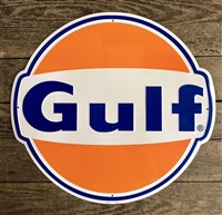 GULF TIN SIGN 24 INCH