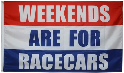 WEEKEND FOR RACECARS 3 FT X 5 FT