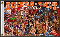 Z BIKERS ONLY SALOON 3FT X 5FT