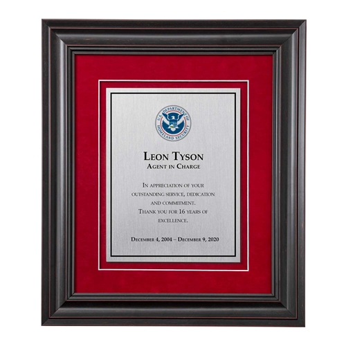 Shadow Box Plaque - Black (DHS)