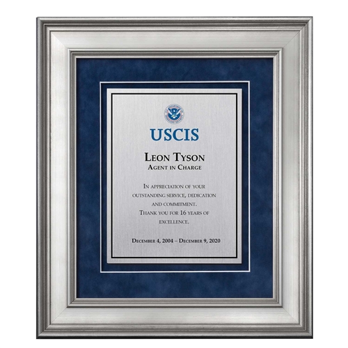 Shadow Box Plaque - Silver (USCIS)