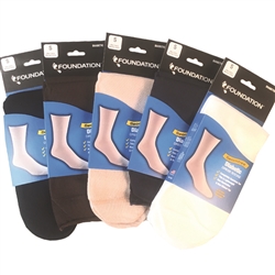 Foundation Diabetic Seam Free Socks Crew 1 pair  FD 350