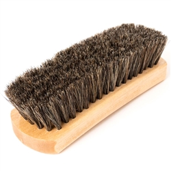 Standard 6.75" Shoe Shine Brush - Grey Bristles