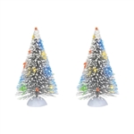 Department 56 Village Lit Pair Of White Trees