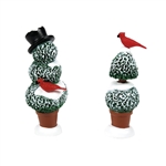 Department Village 56 Cardinal Christmas Topiaries