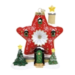 North Pole Village Sparkle Star House