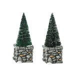 Department Village 56 Limestone Topiaries