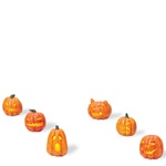 LIT JACK-O-LANTERNS