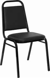 discount black vinyl banquet chair