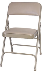 Free Shipping Beige Vinyl Metal Discount Chairs