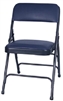 Discount Blue Vinyl Metal Foldng Chair