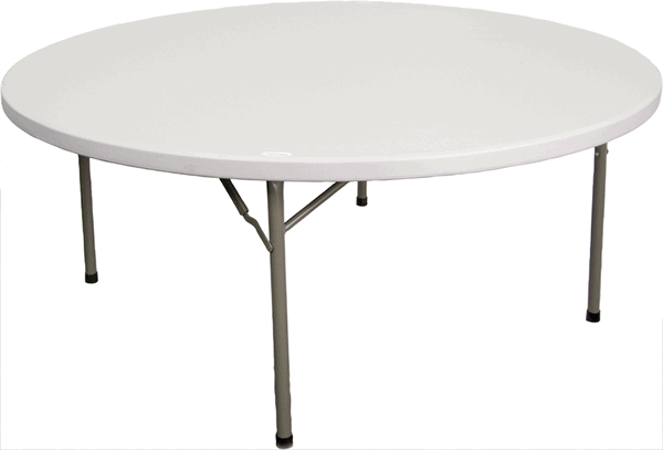 Free Shipping Wholesale Prices for Round Plastic Folding Tables,  California Tables,