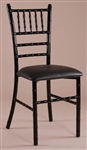 Wholesale Price for Black Chiavari Metal Chair w Free Cushion