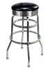 Double Ring Chrome Retro Barstool