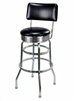 Double Ring Chrome Retro Barstool