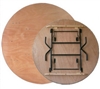 72" Round wood Folding Table, Plywood Folding Tables,
