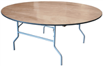 Discount-72" Round Plywood Folding Table, Discount Plywood Folding Tables,