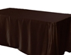 Chocolate 72 x 120 Satin Banquet Tablecloth