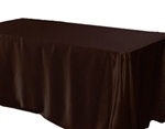 Chocolate 72 x 120 Satin Banquet Tablecloth