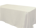 White 90 x 132" Satin Banquet Tablecloth