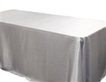 Silver 60 x 126" Satin Tablecloth