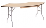 Wood folding tables features 3/4" thick birch plywood