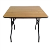 60" Square wood Folding Table