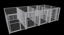 4-Run European Style Dog Kennel 5x10