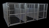 3-Run Dog Kennel w/Fight Guard Divider 5x10