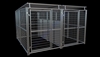 2-Run Dog Kennel w/Roof Shelters & Fight Guard Divider 5'x10'