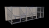 3-Run Indoor/Outdoor Kennels 6'W x 6'L x 6'H