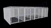 4-Run Shed Row Style Dog Kennels w/Roof Shelters 6x12