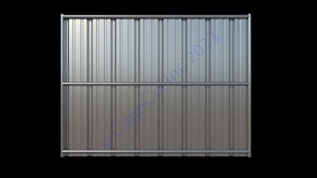 Dog Kennel Solid Wall Panel:  6'H x 8'W