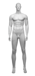 Athletic Male Mannequin in Matte White from www.zingdisplay.com