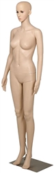 Unbreakable Female Mannequin in Tan with Realistic Facial Features. Arms rotate 350 degrees to help create any unique display you can dream of.  Shop all of our headless female mannequins at www.zingdisplay.com