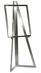 Satin Chrome Folding Easel from www.zingdipslay.com