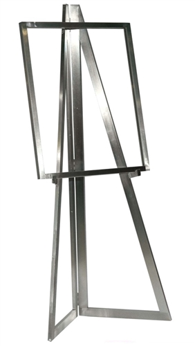 Satin Chrome Folding Easel from www.zingdipslay.com