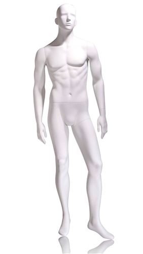 Tomas Male Mannequin Abstract Head with features - Left Leg Forward Pose 2