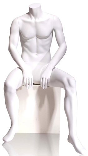 Tomas Male Mannequin Headless - Seated Pose 5