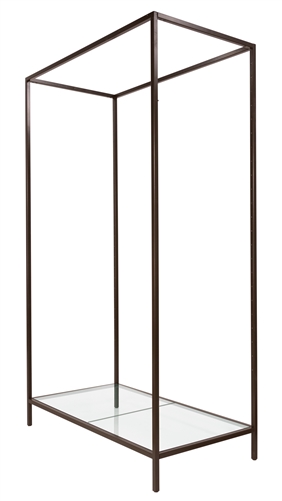 Bronze Freestanding Merchandising Unit with Glass Bottom