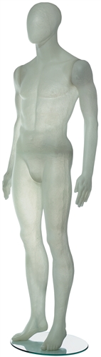 Contemporary White Translucent Male Egghead Mannequin