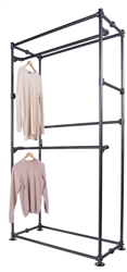 Gray Pipe Free Standing Merchandising Unit / Shelf Collection from www.zingdisplay.com