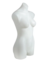 3/4 Female Torso Form in Milky White