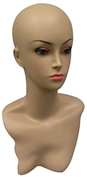 Female Display Head with Realistic Makeup