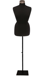 Black Female Dress Form Size 14/16 - Base Included