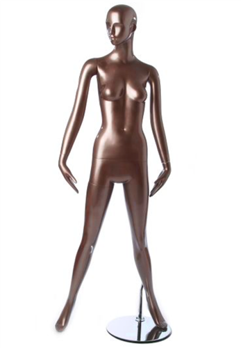 Matte Black Feminine Abstract Female Mannequin - Legs Apart
