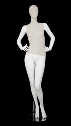 Linen Mixed Fabric Female Mannequin Hands on Hip