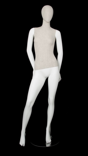 Linen Mixed Fabric Female Mannequin Hands Back