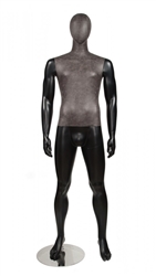 Black Leatherette Mixed Fabric Male Mannequin