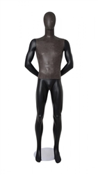 Black Leatherette Mixed Fabric Male Mannequin